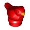 Bird Number 20 Bright Red