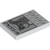 Flat Tile 2x3 Number 73 White