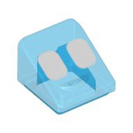 Roof Tile 1x1x2/3 Number 9 Transparent Blue