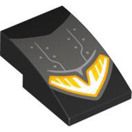 Brick with Half Bow 2x3 with Cut Number 18 Black