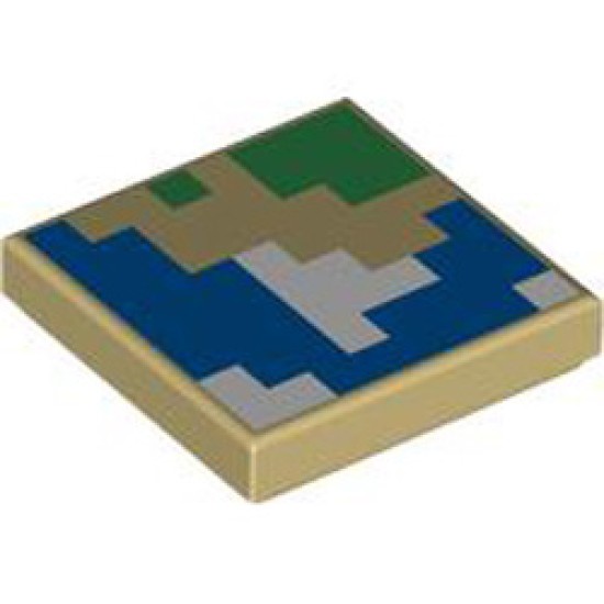 Flat Tile 2x2 Number 590 Brick Yellow