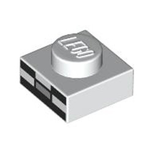 Plate 1x1 Number 24 White