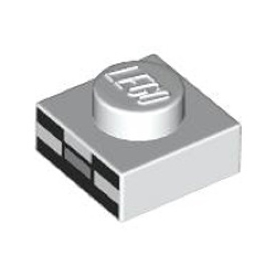 Plate 1x1 Number 24 White