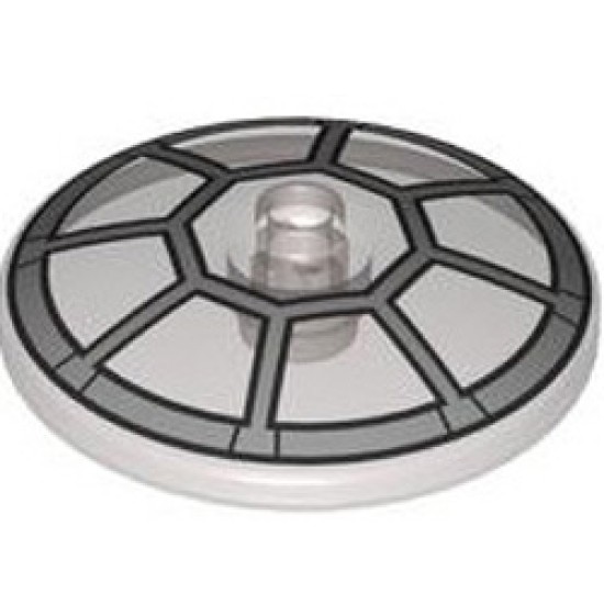 Dish 4 x 4 with Windows with Solid Stud Transparent Brown