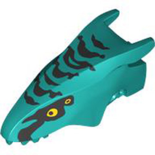 Creature Head Number 95 Bright Bluish Green