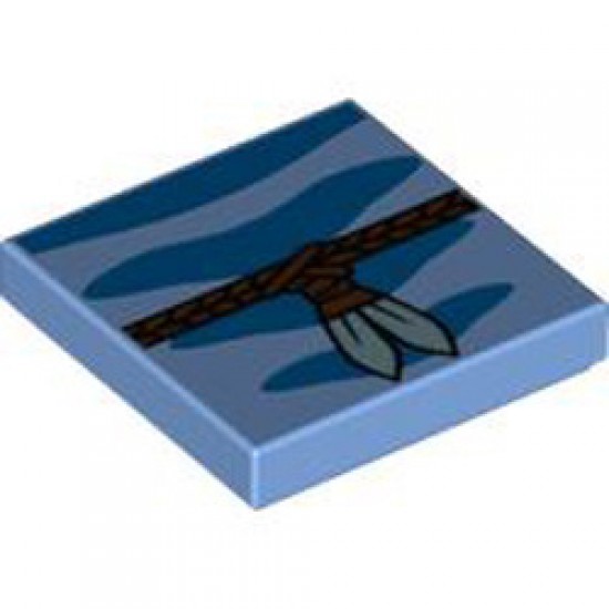 Flat Tile 2x2 Number 654 Medium Blue