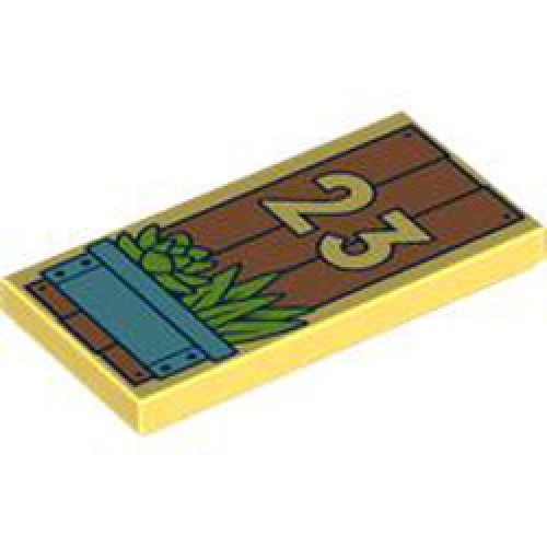 Flat Tile 2x4 Number 295 Cool Yellow Flat Tile 2x4 Number 295 Cool Yellow