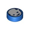 Flat Tile 1X1 Round Number 216 Bright Blue