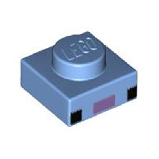 Plate 1x1 Number 22 Medium Blue