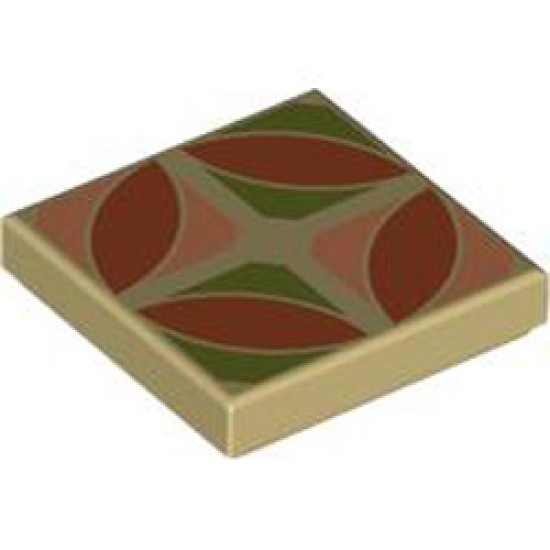 Flat Tile 2x2 Number 672 Brick Yellow