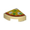 1/4 Circle Tile 1x1 Number 3 Brick Yellow