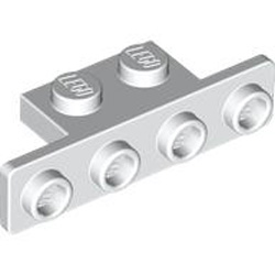 Angle Plate 1x2 / 1x4 All Round Corners White