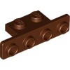 Angle Plate 1x2 / 1x4 All Round Corners Reddish Brown