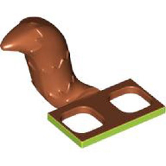 Animal Tail with Bright Yellowish Green Hips Dark Orange