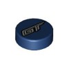 Flat Tile 1x1 Round Number 234 Earth Blue