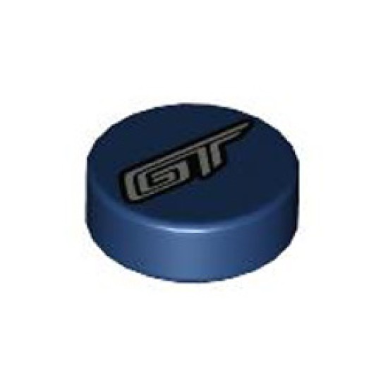 Flat Tile 1x1 Round Number 234 Earth Blue