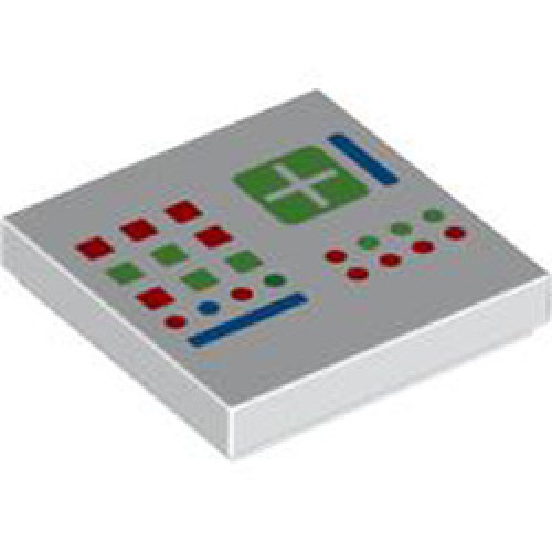 Flat Tile 2x2 Number 661 White
