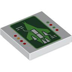 Flat Tile 2x2 Number 662 White Flat Tile 2x2 Number 662 White