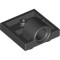 Plate 2x2 Plus One Hule Diameter 4.8 Black