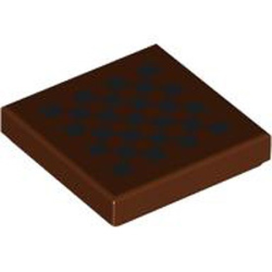 Flat Tile 2x2 Number 670 Reddish Brown