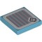 Flat Tile 2x2 with Sticker Number 230 Medium Azur