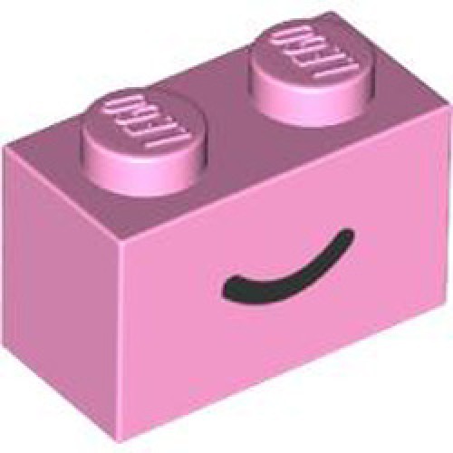 Brick 1x2 Number 100 Light Purple