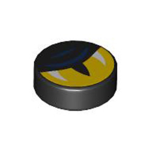 Flat Tile 1x1 Round Number 239 Black