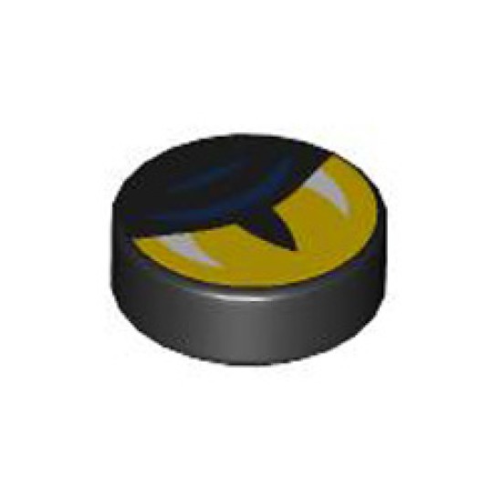 Flat Tile 1x1 Round Number 239 Black