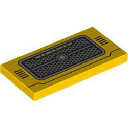 Flat Tile 2x4 Number 310 Bright Yellow