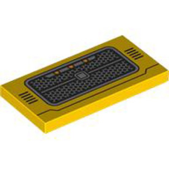 Flat Tile 2x4 Number 310 Bright Yellow