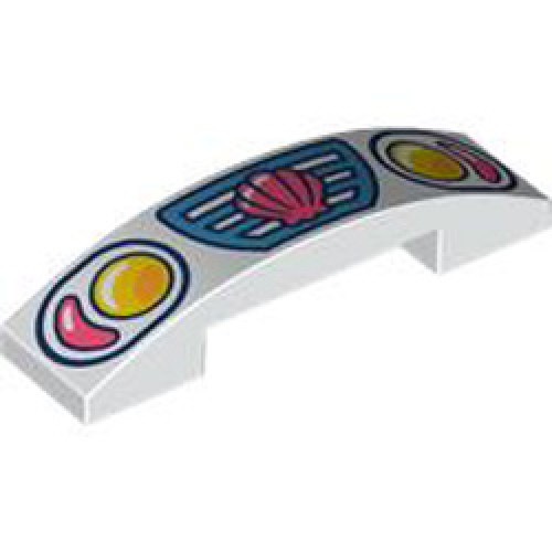 Plate 1x4 2/3 with Bow Number 20 White