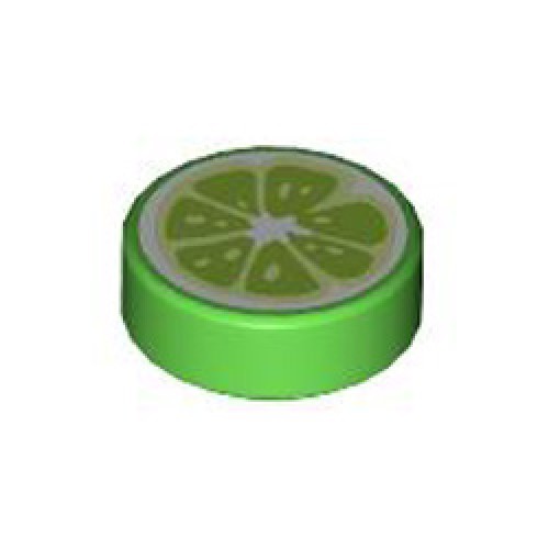 Flat Tile 1x1 Round Number 255 Bright Green