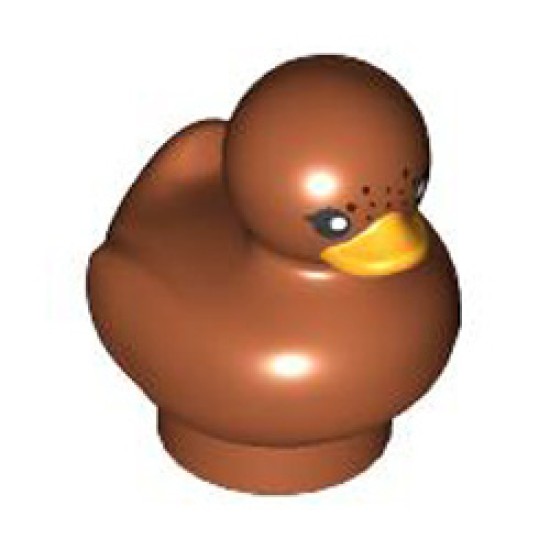 Mini Toy Duck Number 4 Dark Orange