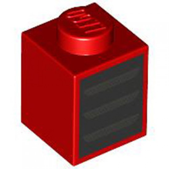 Brick 1x1 Number 32 Bright Red