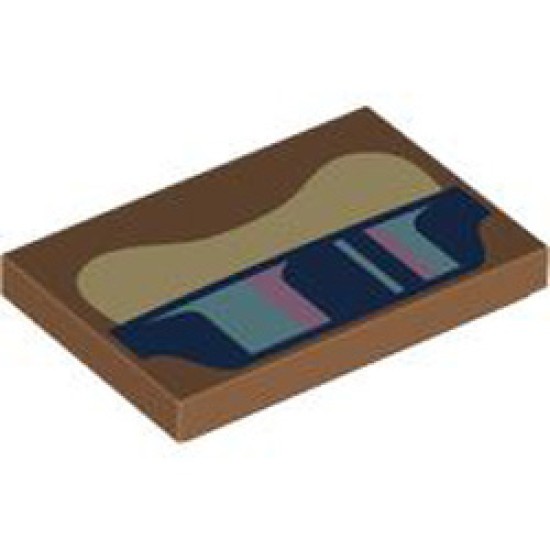 Flat Tile 2x3 Number 119 Medium Nougat