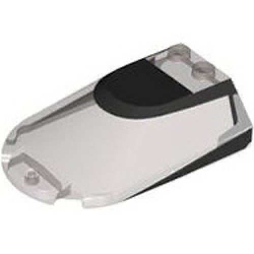 Windscreen 4 x 6 x 1.3 Curved with Black areas Transparent Brown