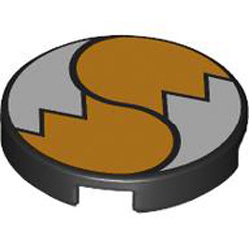 Flat Tile 2x2 Round Number 1278 Black