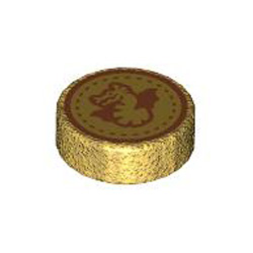 Flat Tile 1x1 Round Number 252 Warm Gold Flat Tile 1x1 Round Number 252 Warm Gold