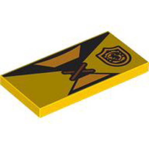 Flat Tile 2x4 Number 308 Bright Yellow