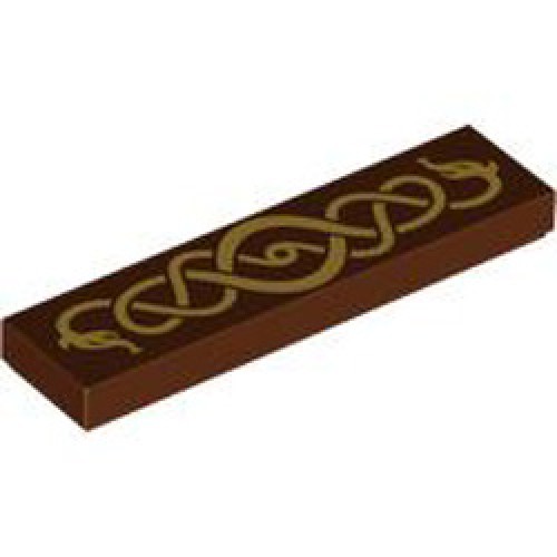Flat Tile 1x4 Number 199 Reddish Brown