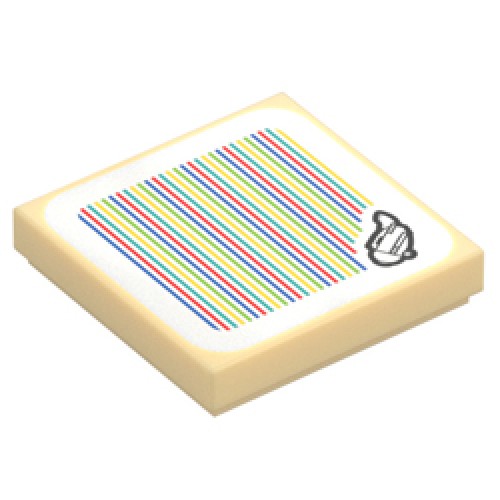 Flat Tile 2x2 with Sticker Number 239 Brick Yellow