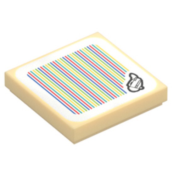 Flat Tile 2x2 with Sticker Number 239 Brick Yellow