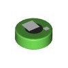 Flat Tile 1x1 Round Number 264 Bright Green