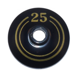 Parabola Satellite Dish Diameter 16 with Gold Concentric Circles Black