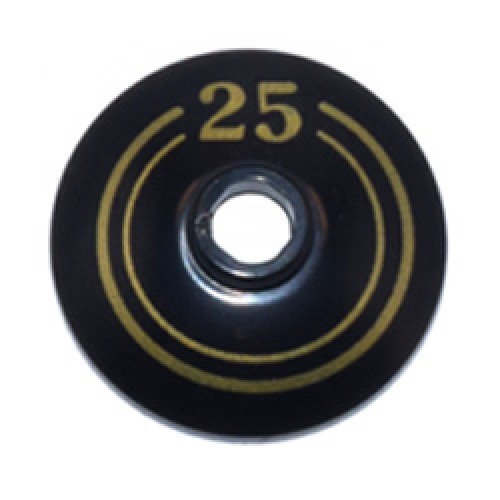 Parabola Satellite Dish Diameter 16 with Gold Concentric Circles Black