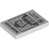 Flat Tile 2x3 Number 127 White