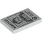 Flat Tile 2x3 Number 127 White