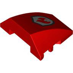 Brick 4X3 with Bow Angle Number 15 Bright Red