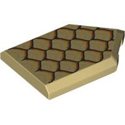 Flat Tile 2x3 with Angle Number 9 Brick Yellow