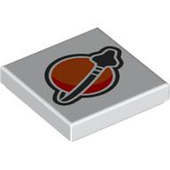 Flat Tile 2x2 Number 699 White